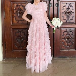 Needle & Thread Genevieve Ruffle Gown - Pink (US 4)
